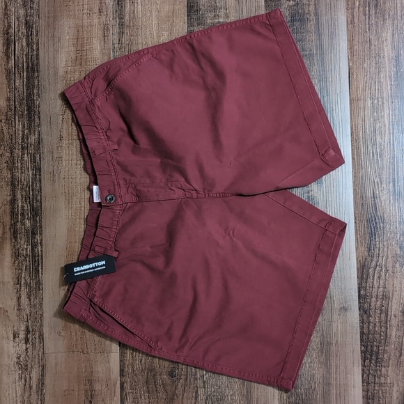 *NWT* Bearbottom Stretch Short Maroon Elastic Waistband Size XXL 7" Inseam - Picture 2 of 10